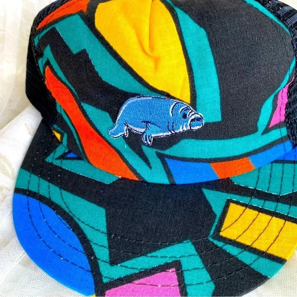 Baby/Toddler Girls Baseball Cap Multicolors with Manatee Patch & Netted Design - Picture 2 of 5